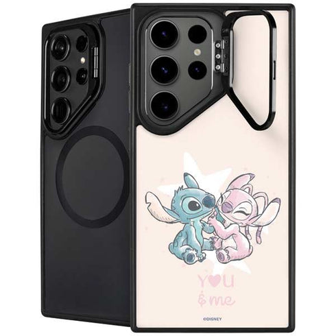 Disney Lilo and Stitch Stitch and Angel Galaxy S25 Ultra Kickstand Case